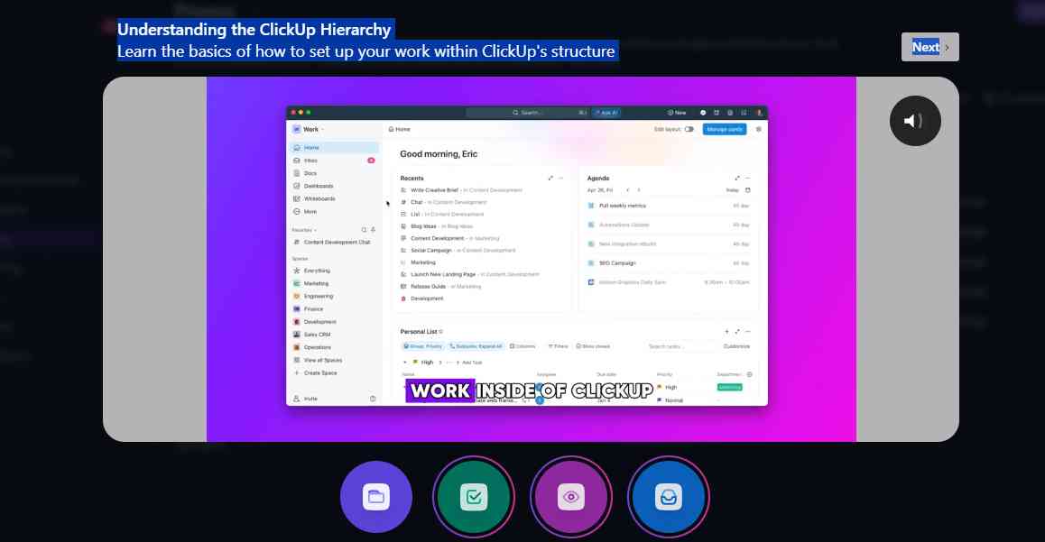 ClickUp Page Example