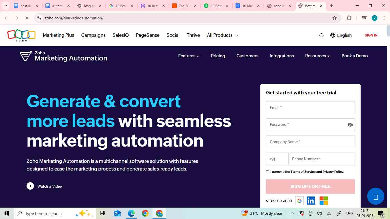 Zoho Marketing Automation
