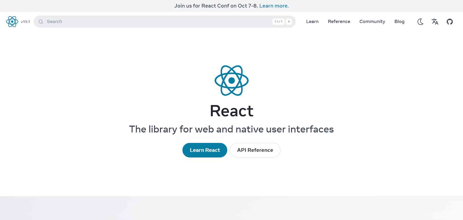 React