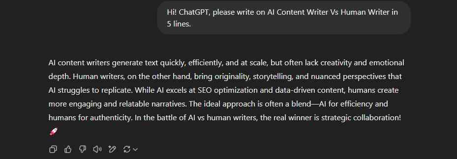 An example of ChatGPT-generated content.